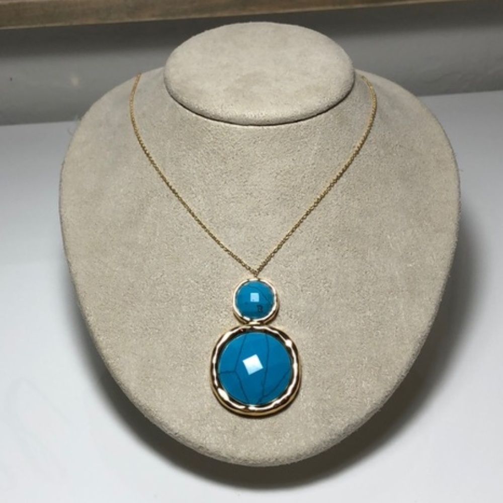 Gorjana gold and turquoise necklace